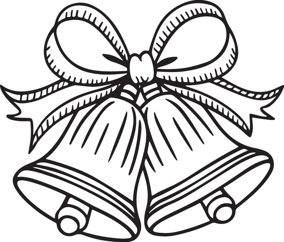 Timeless Christmas Ring line art icon vector