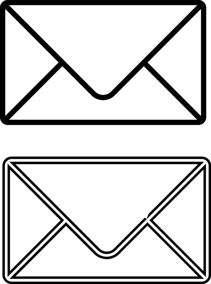 Mail icons illustration with white background vector