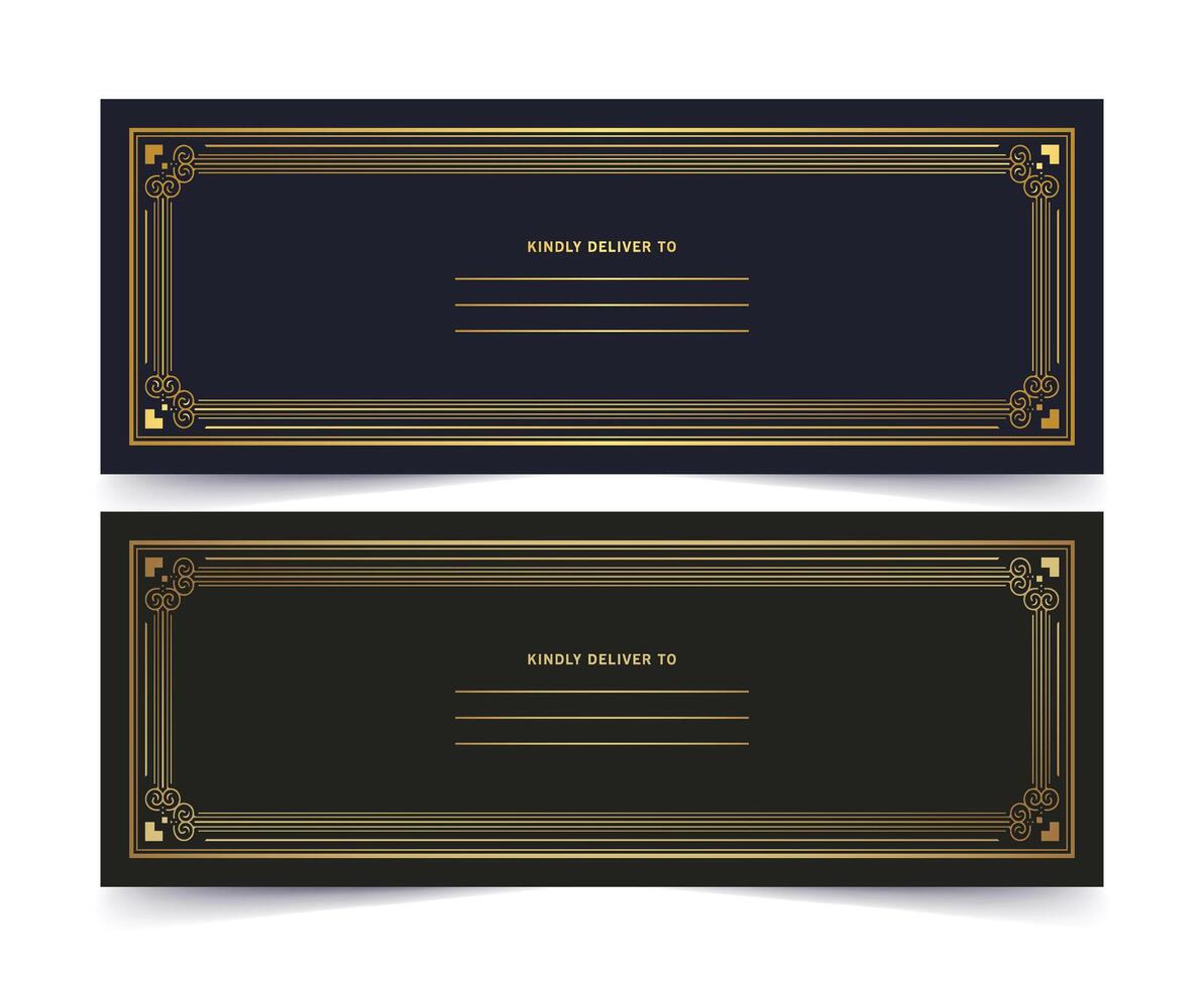 Luxury art message card design vector