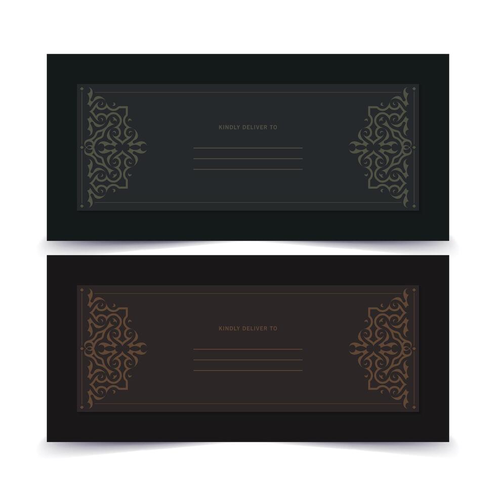 classic art message card design vector