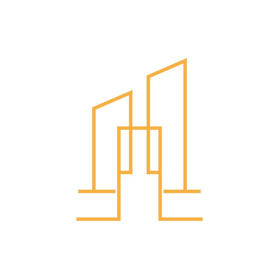 Modern City skyline illustration in flat design vector