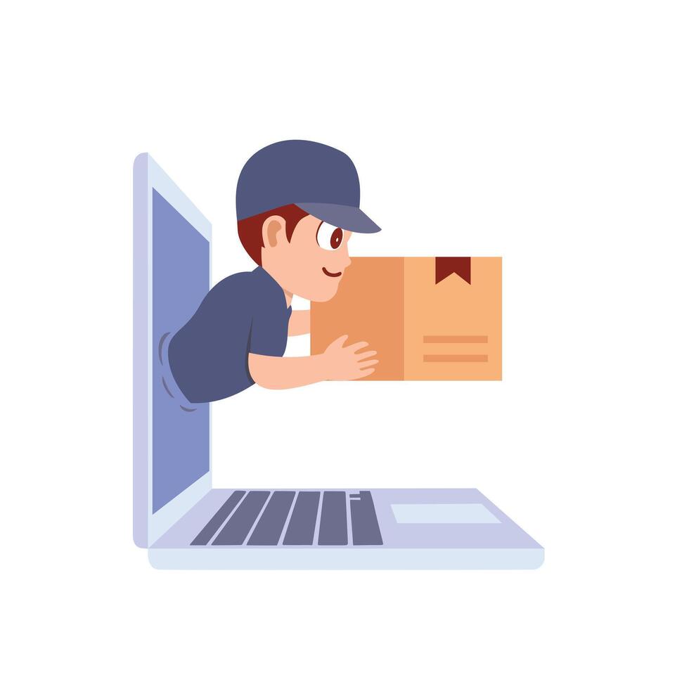 Convenient Online Delivery Service vector