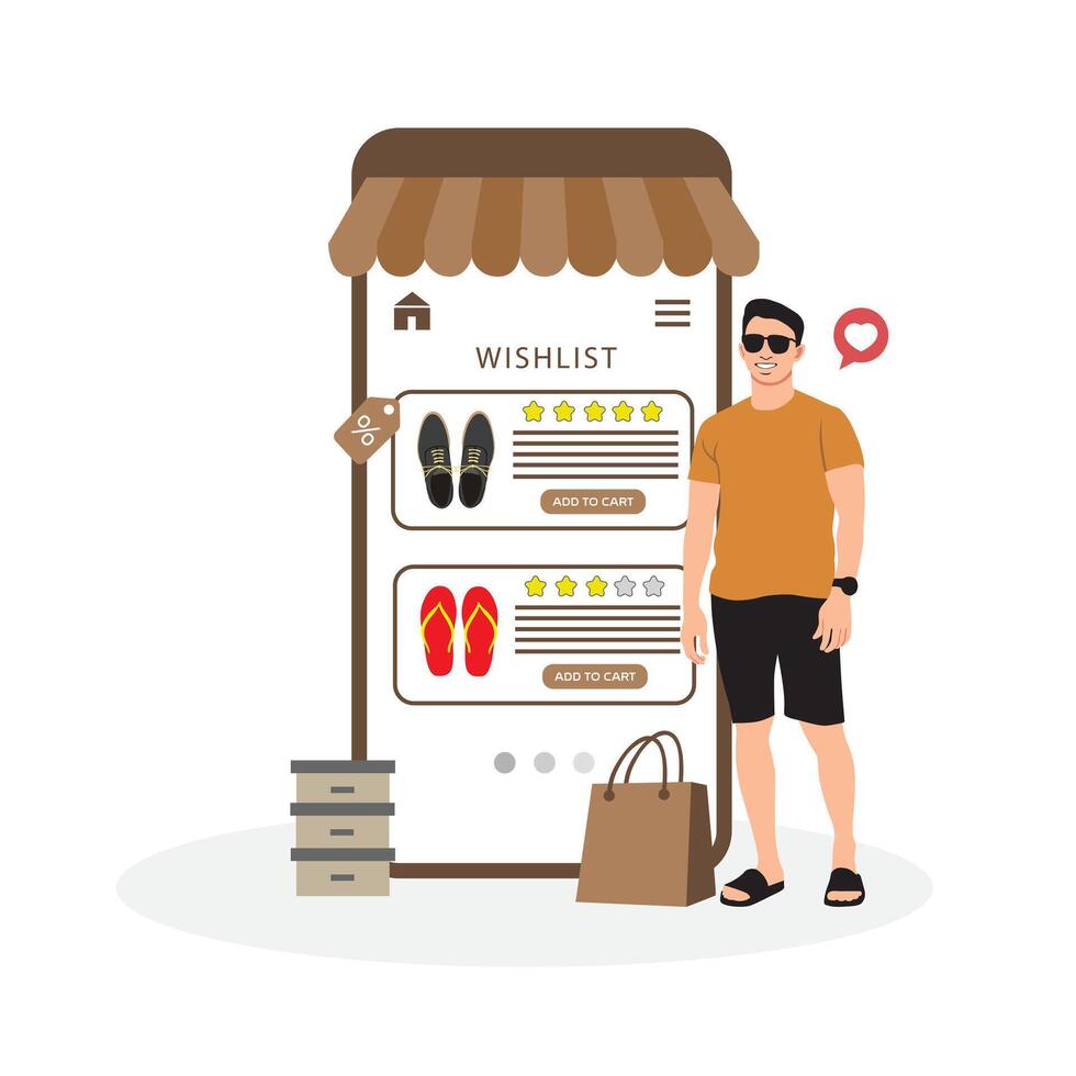 Smart Shopping for the Modern Gentleman vector