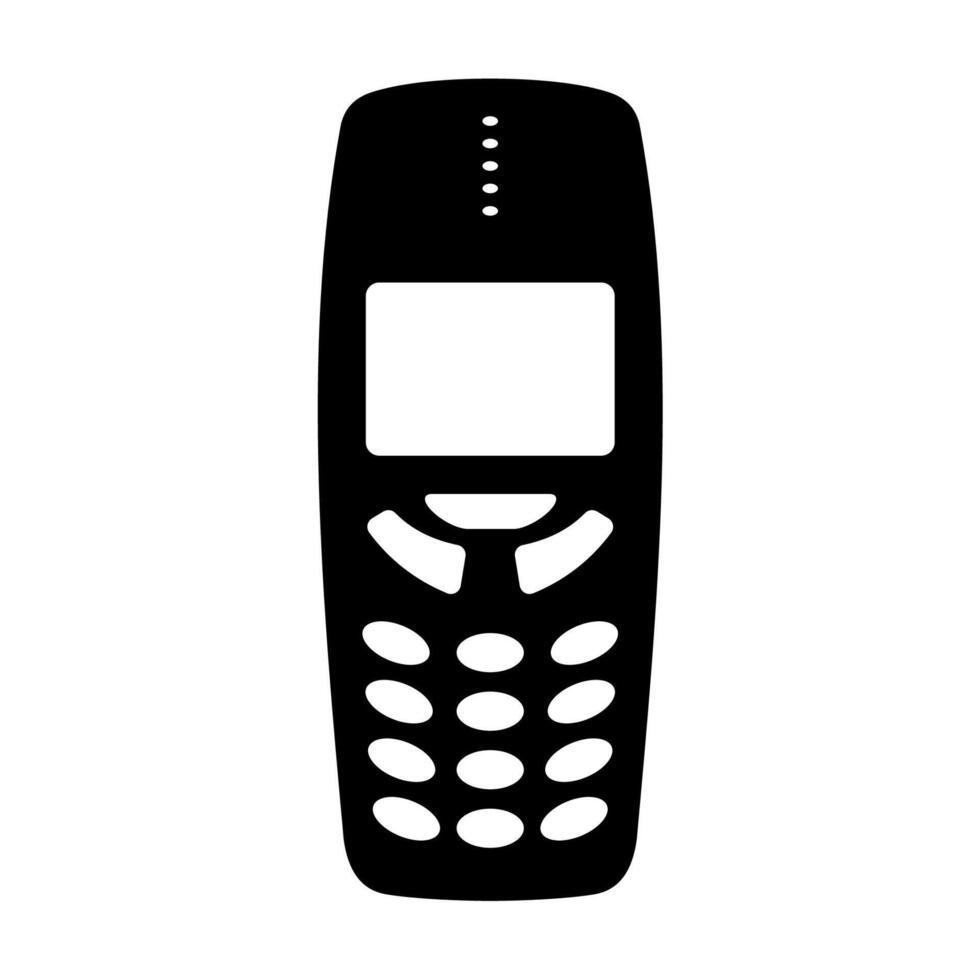 Simple mobile phone icon isolatedon white background vector