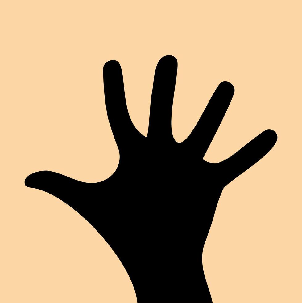 Illustration of a human hand that needs justice vector