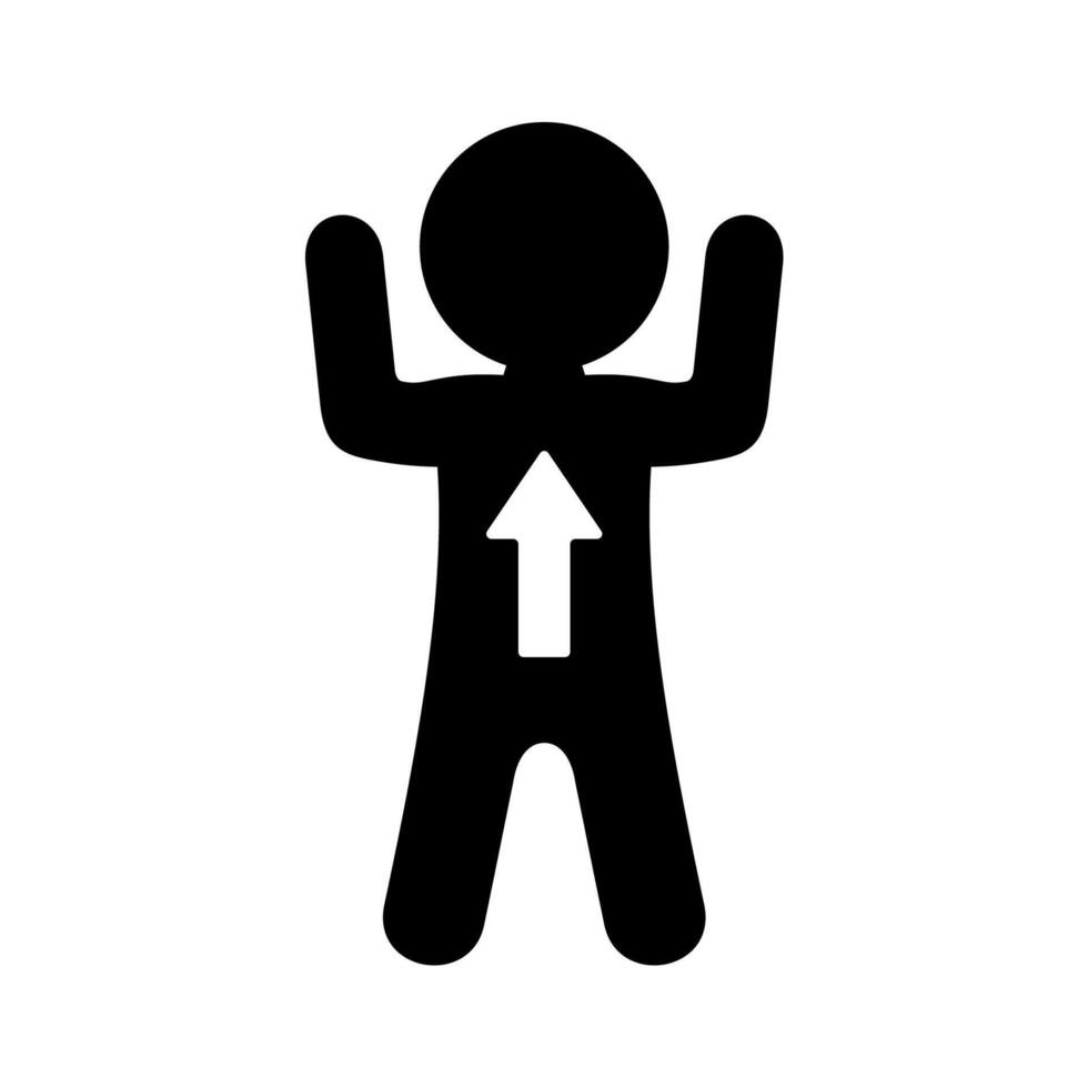 Illustration icon of a child growing tall and healthy vector