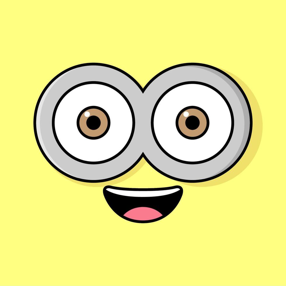 Laughing cartoon character emoticon illustration vector
