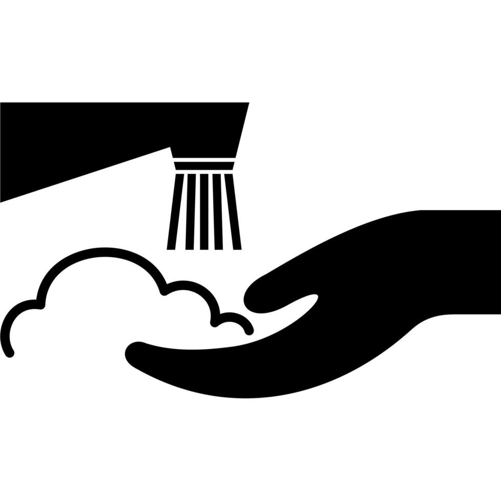 Hand washing illustration icon isolated on white background vector