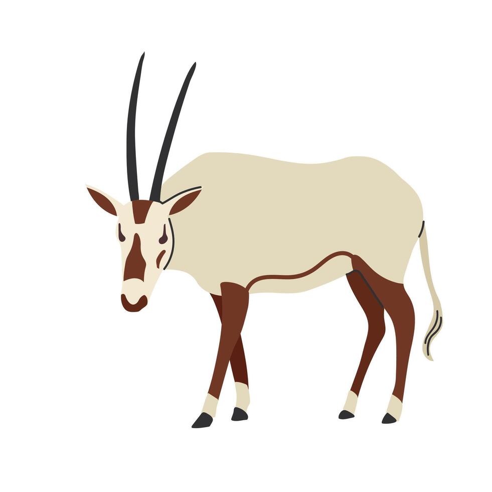 Arabian oryx icon clipart avatar logotype isolated illustration vector