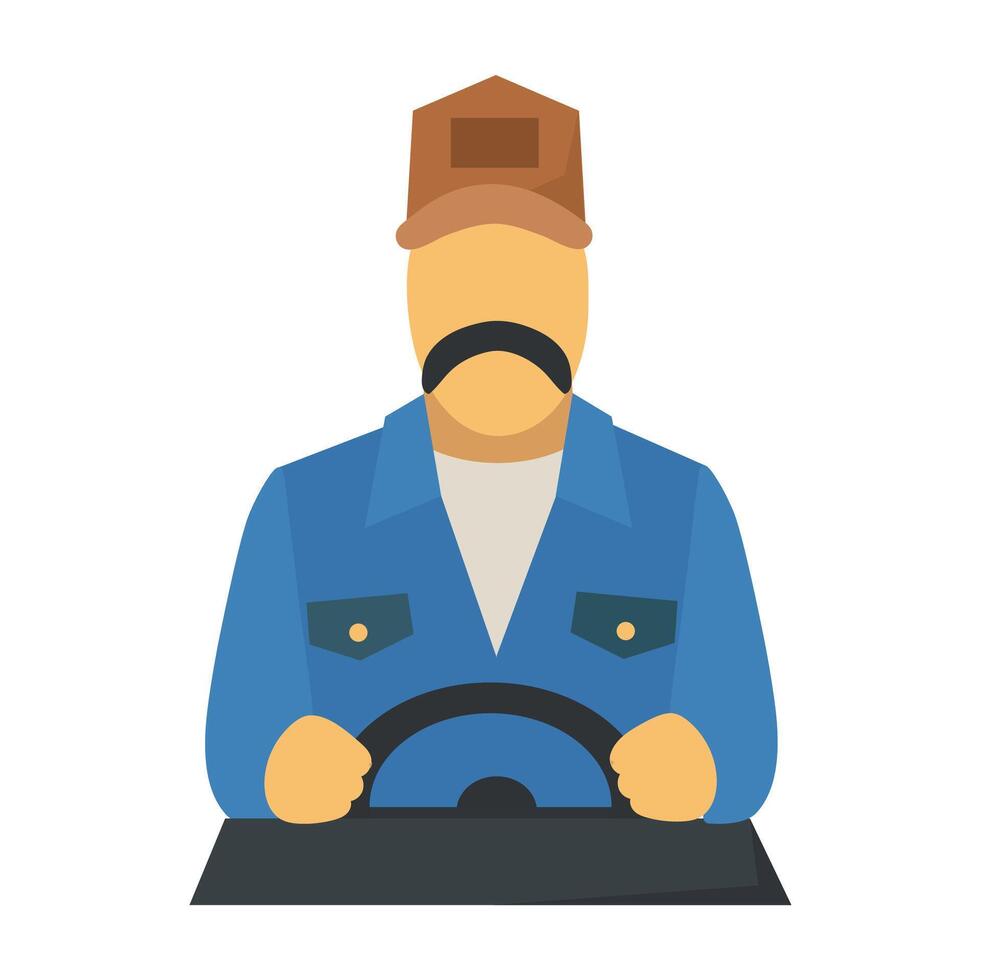 Truck driver icon clipart avatar logotype isolated illustration vector