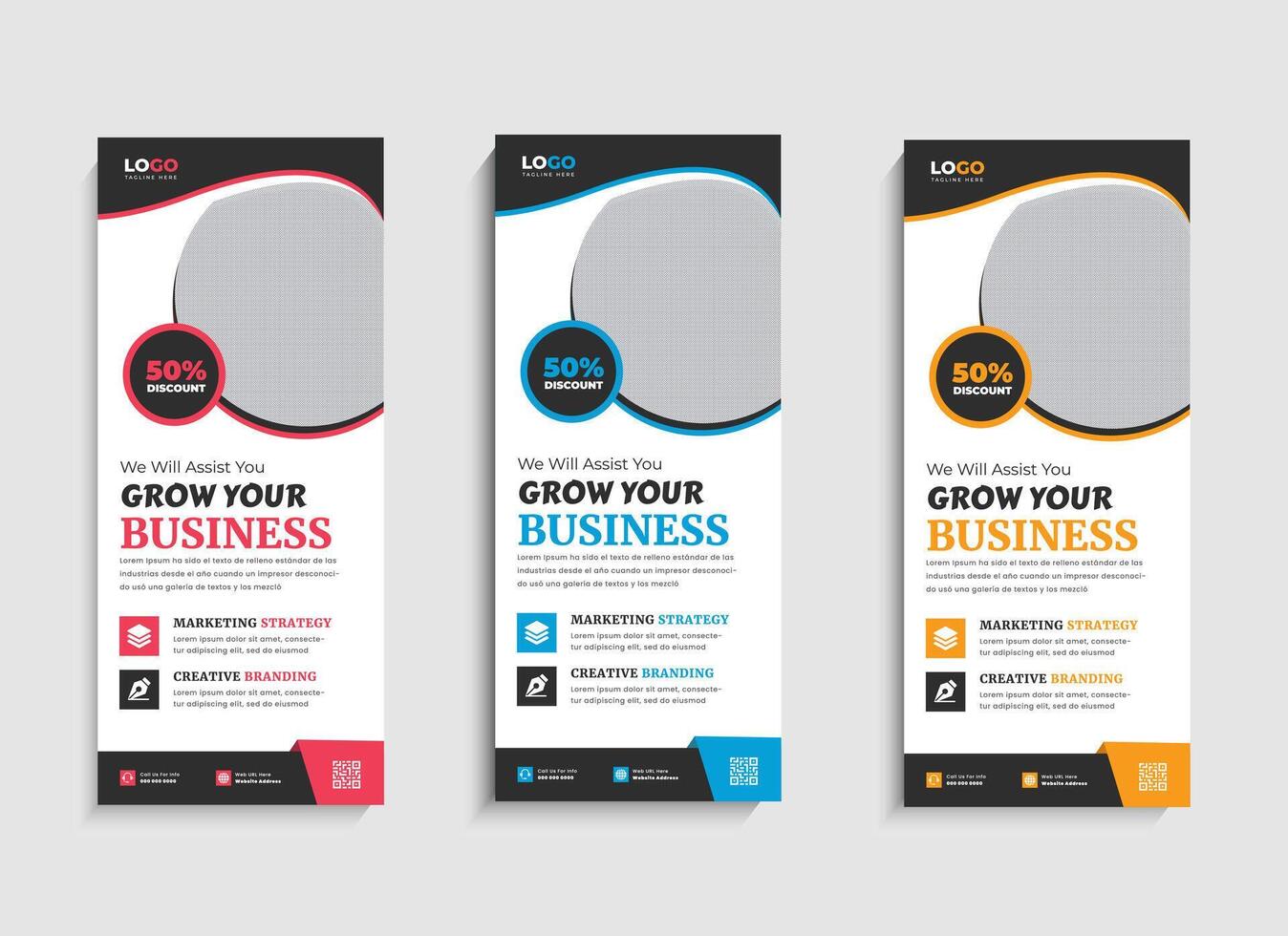 Stylish Digital Marketing Agency business roll up banner design vector