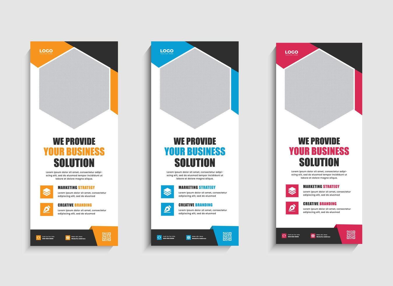 Innovative Digital Marketing Agency business roll up banner design vector