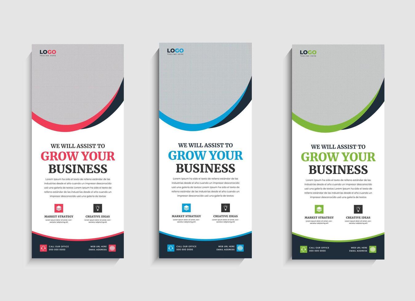 Professional Digital Marketing Agency business roll up banner design vector