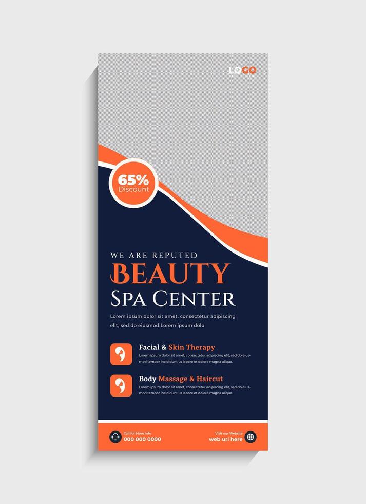 Beauty Spa Salon roll up banner or standee design vector