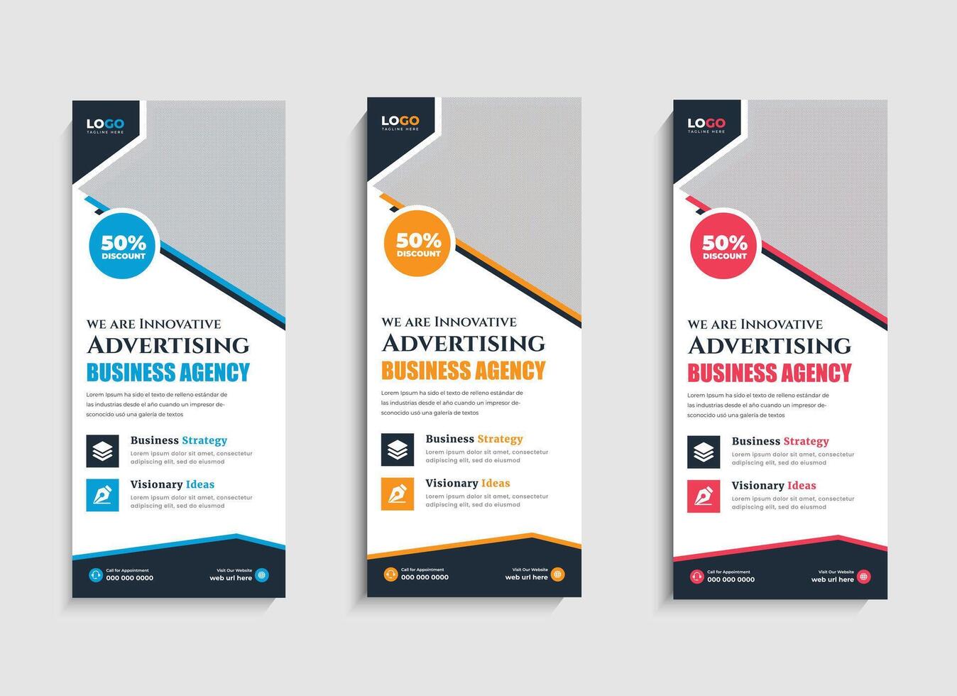 Digital Marketing Agency business roll up banner design vector