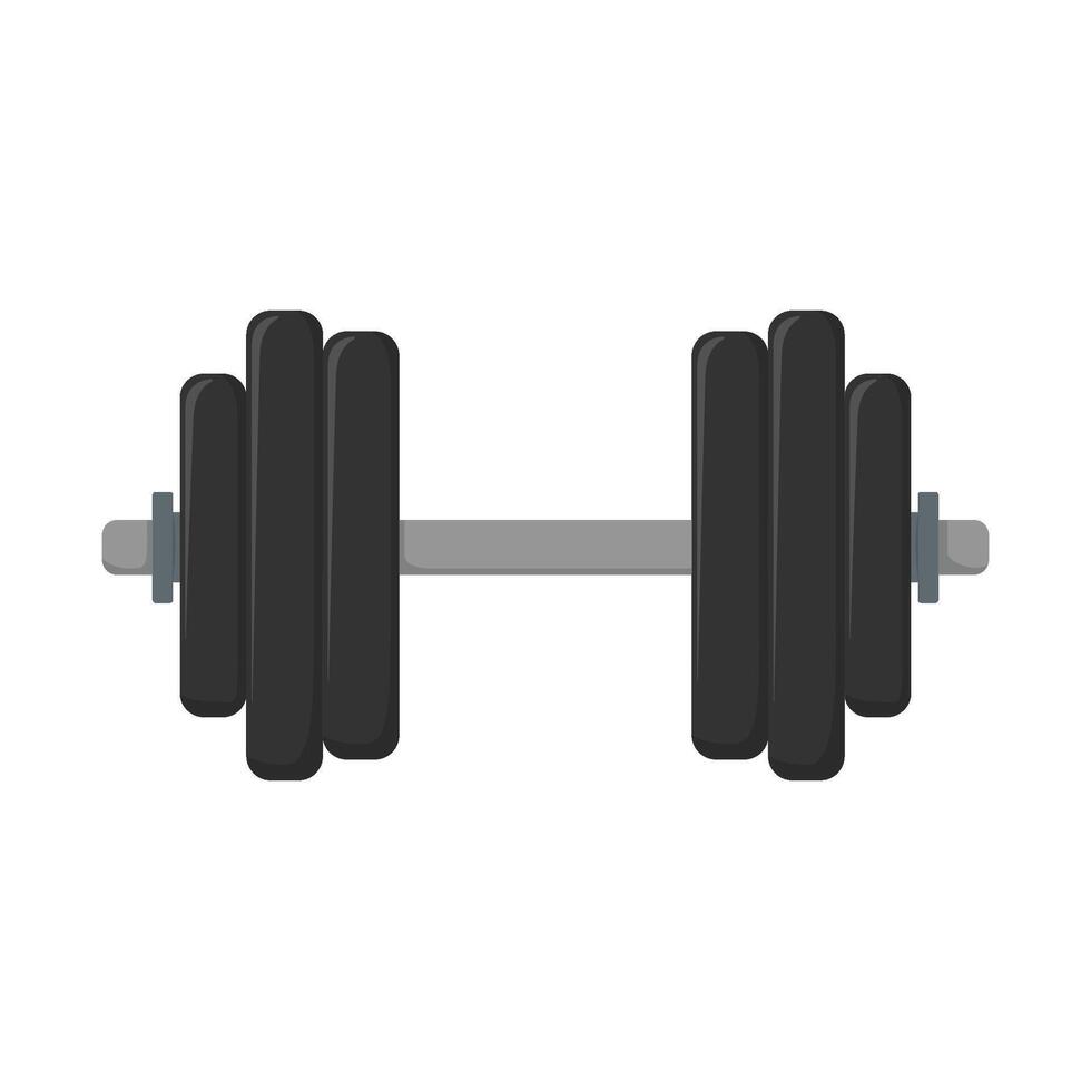 Barbell icon. Flat illustration of barbell icon for web vector