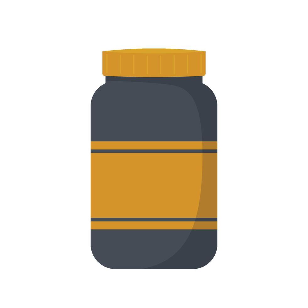 Sport nutrition bottle icon. Flat illustration of sport nutrition bottle icon for web design vector