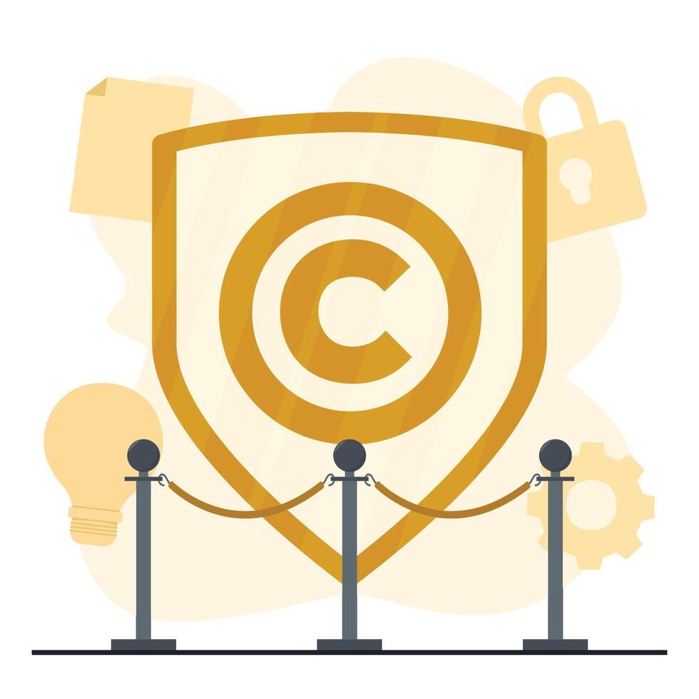 Intellectual property concept copyright illustration vector