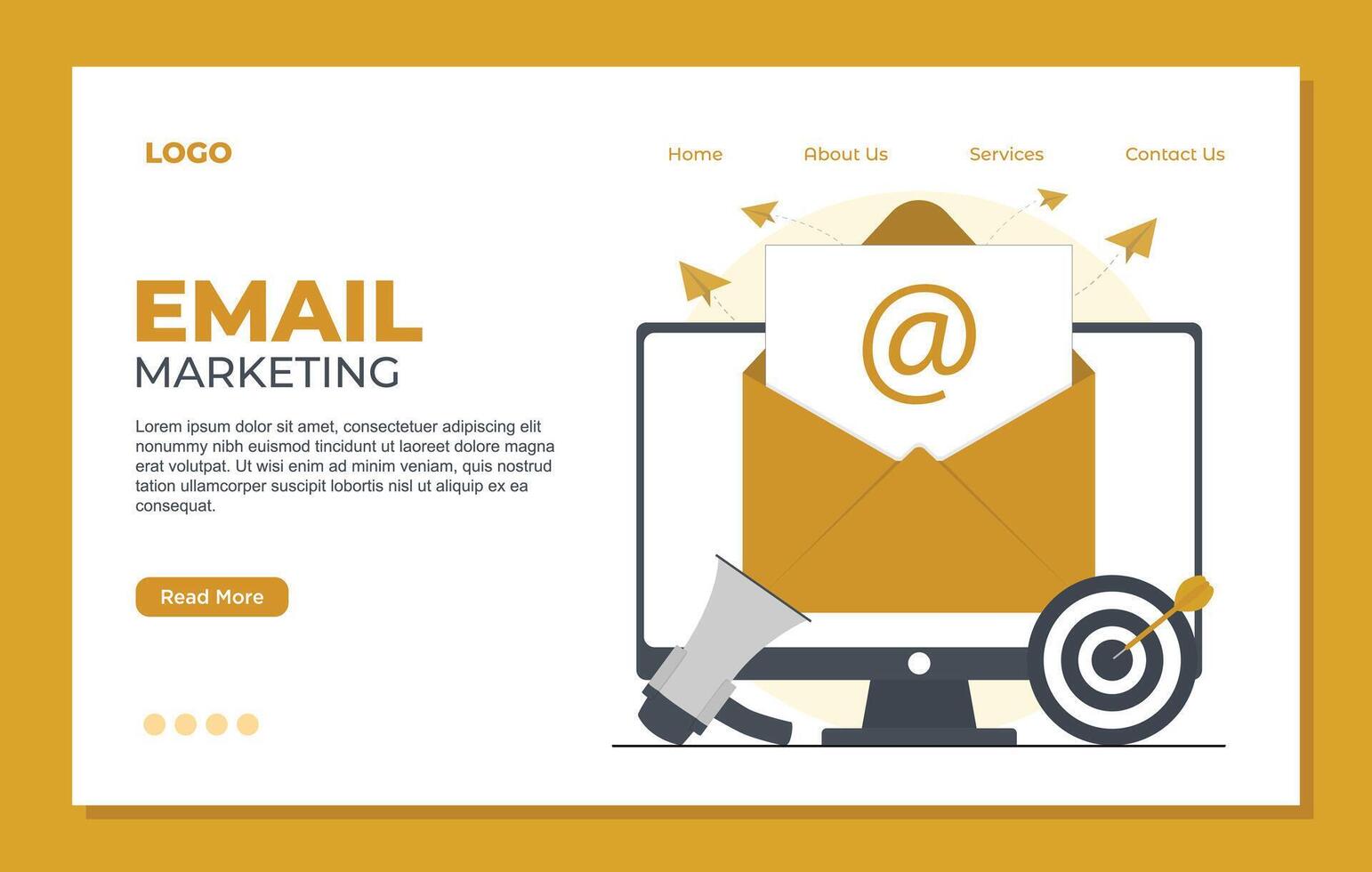 Email marketing concept. Flat design illustration. Email marketing concept. vector