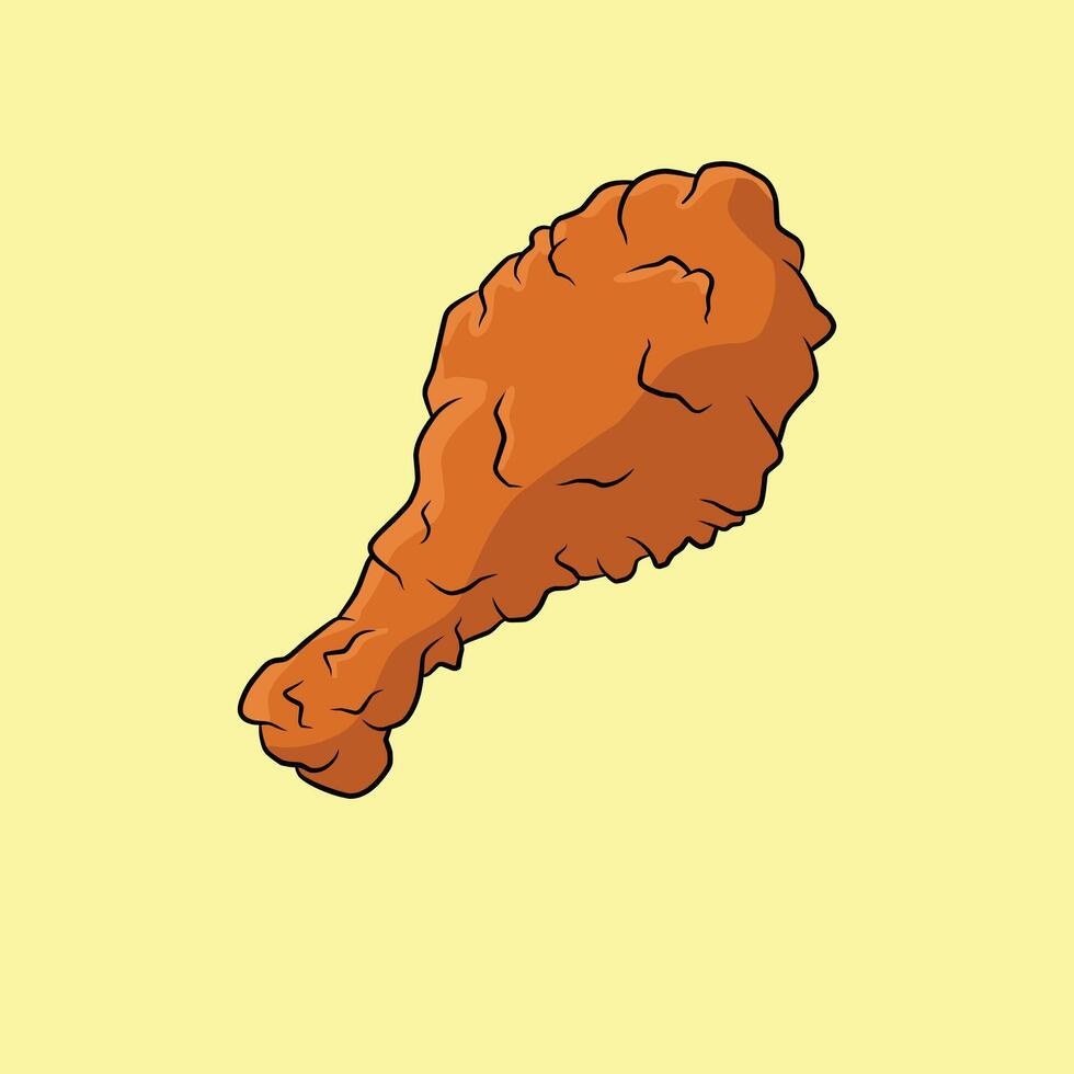 Fried Chicken Leg Illustration vector