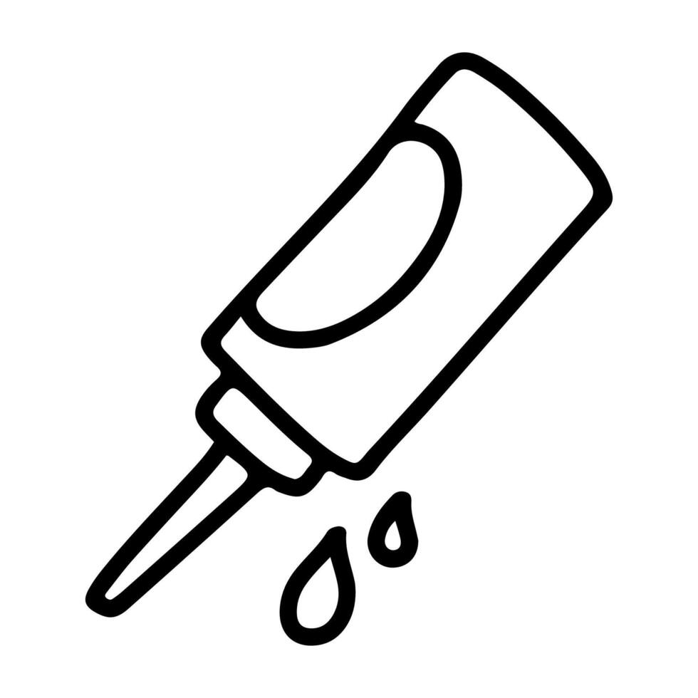 Doodle icon of sauce bottle vector