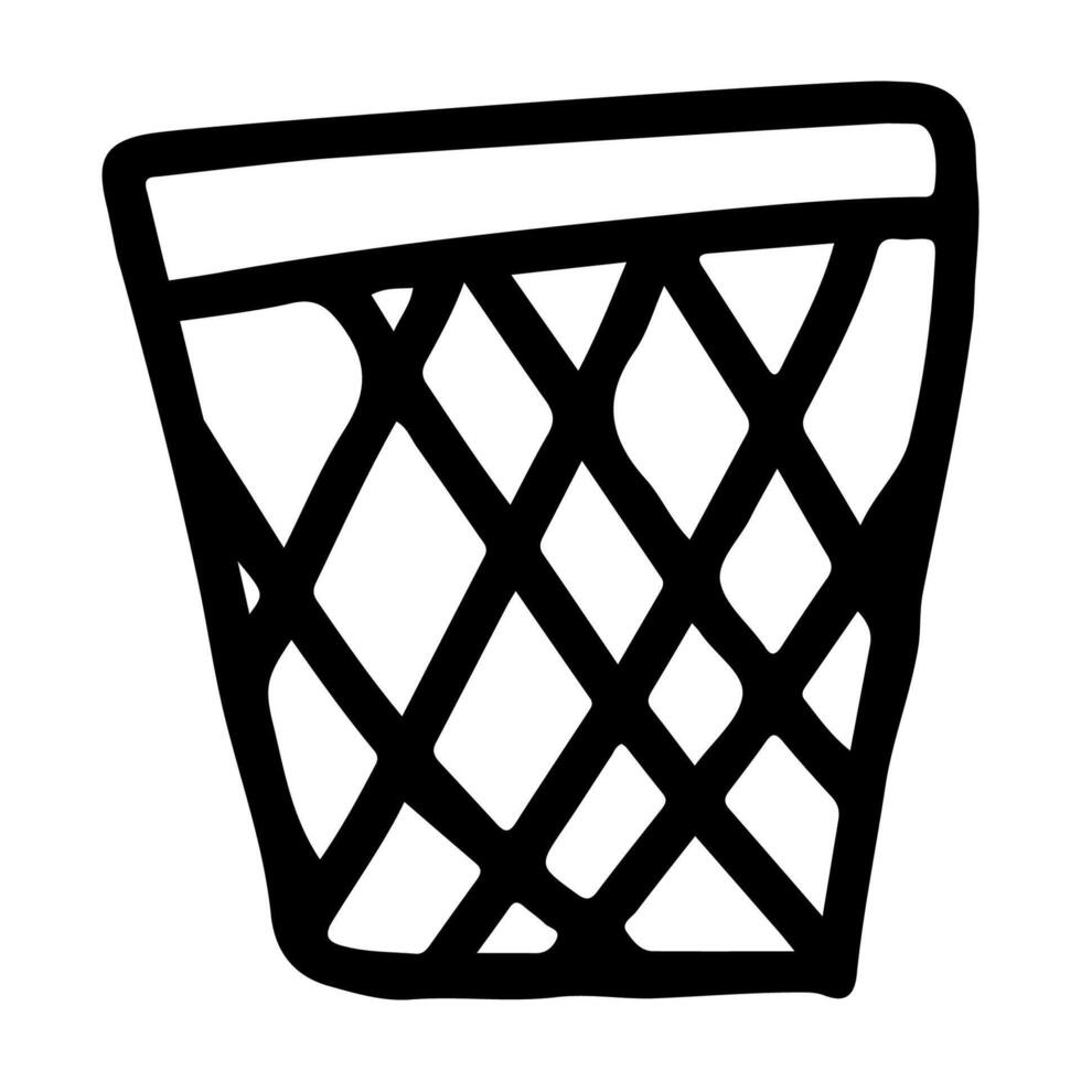 Doodle Icon of Trash can vector