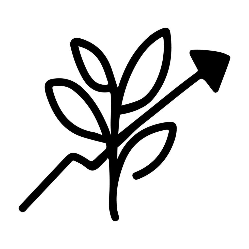 Doodle Icon of Growing Investment vector