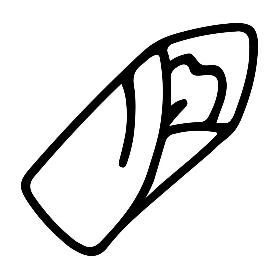 Doodle drawing icon of kebab vector