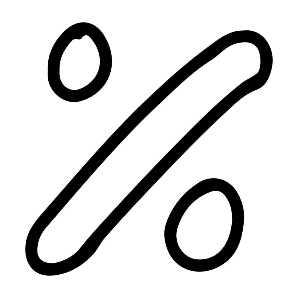 Doodle Icon of discount sale percent vector