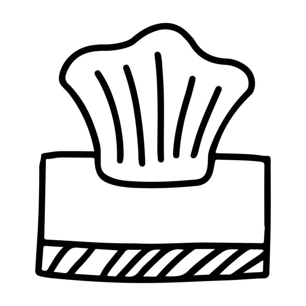 Doodle Icon of Tissue bin vector
