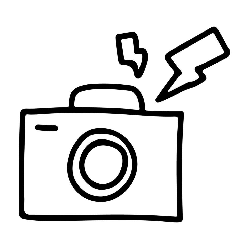 Doodle icon of take a photo vector