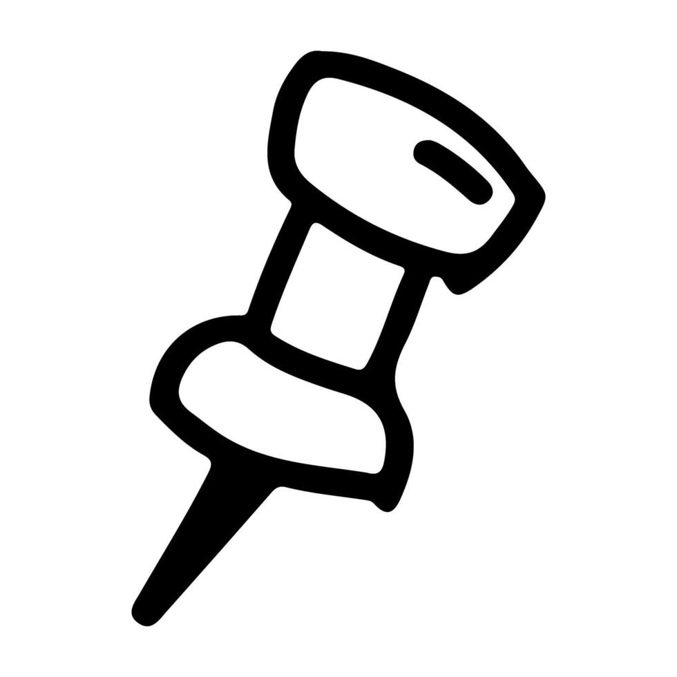 Doodle Icon of Marker pin vector