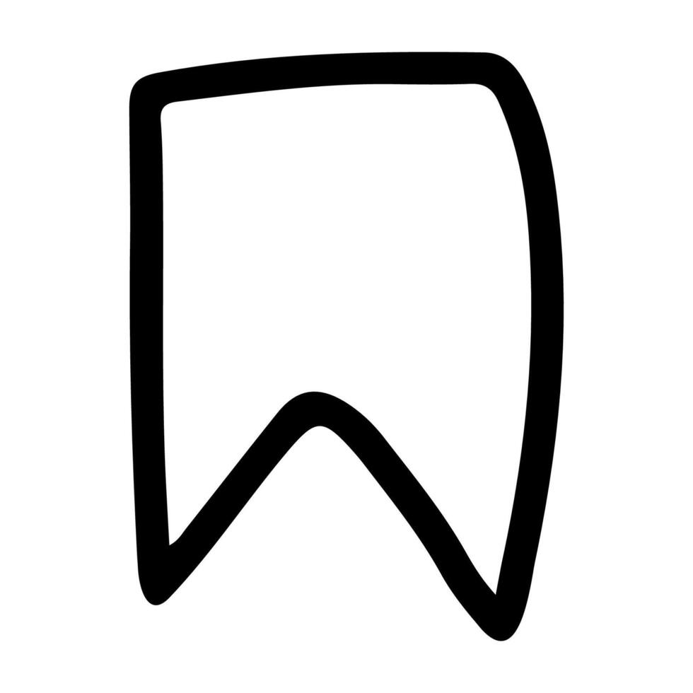 Doodle Icon of Ribbon Marker vector