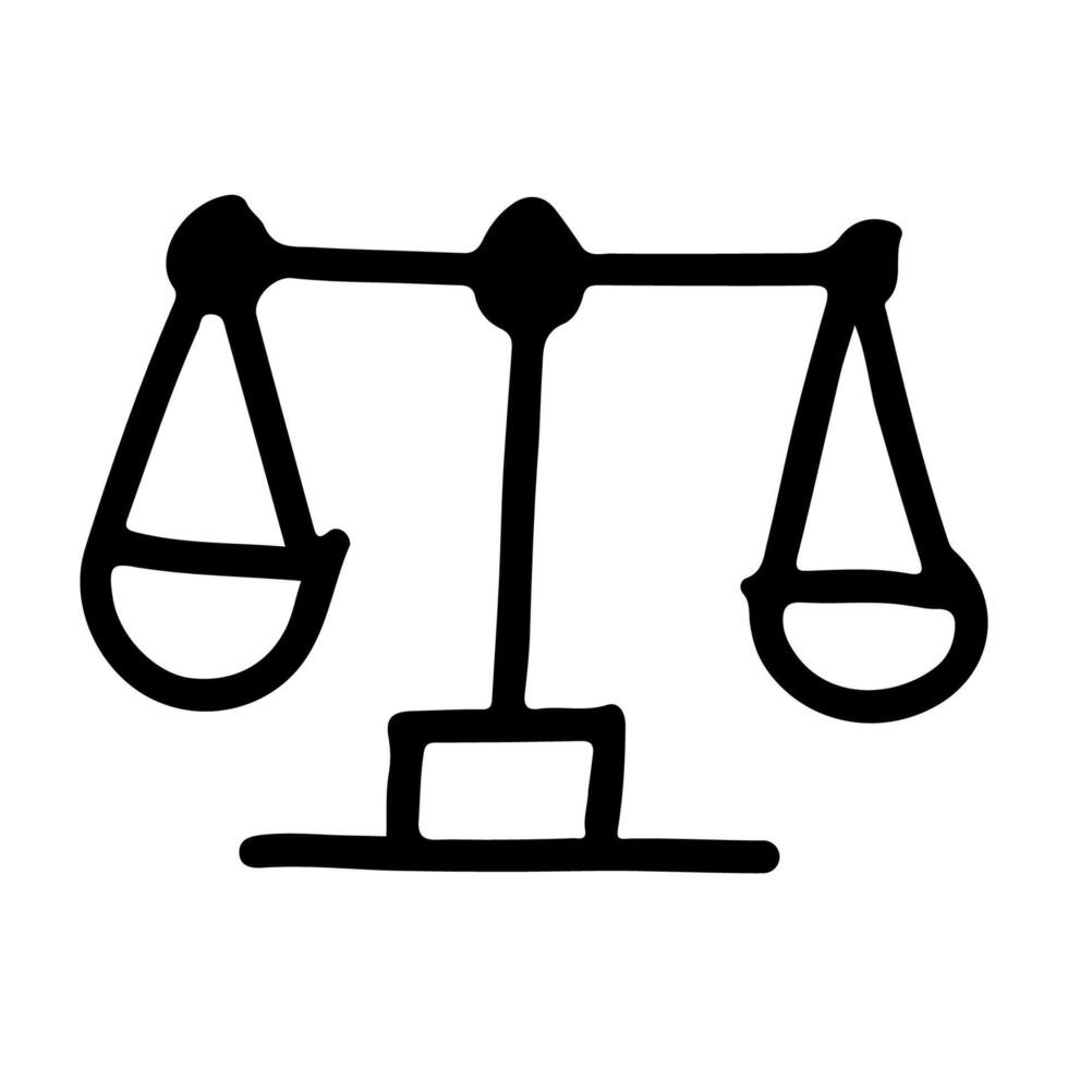 Doodle Icon of Scale for Accounting vector