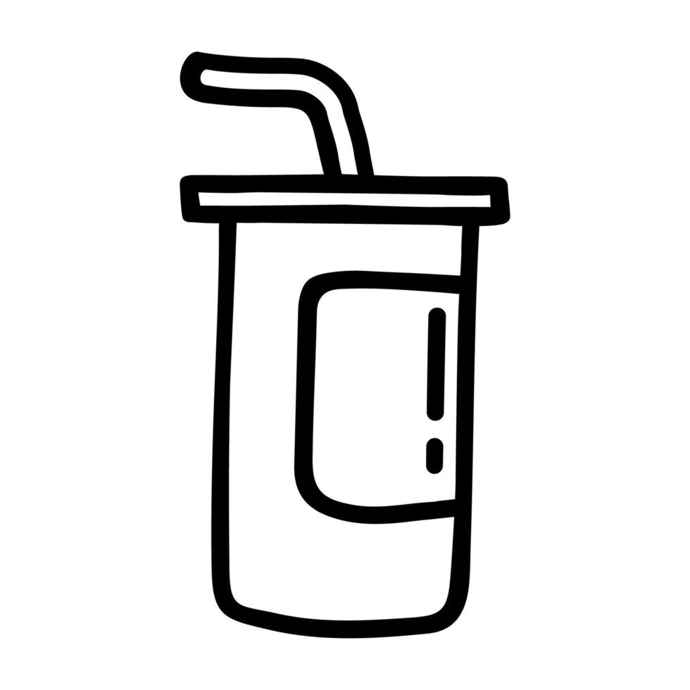 Doodle icon of cup of drink vector