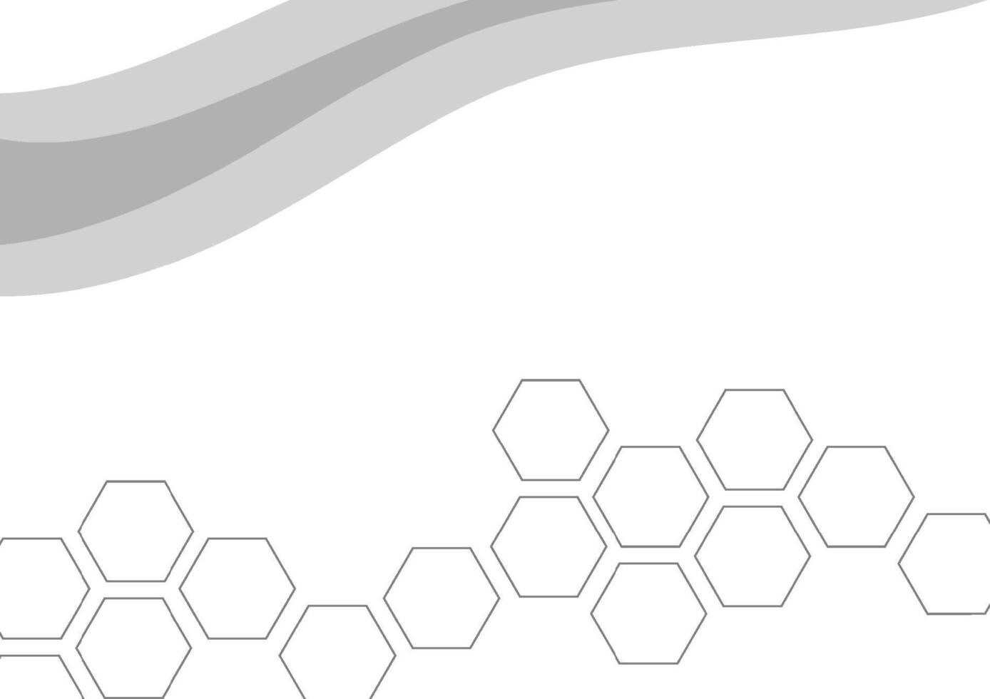 black waving and curve line technology and hexagonal geometric on white Background. For backdrop, book cover or banner. Science, sound and hi-tech. vector