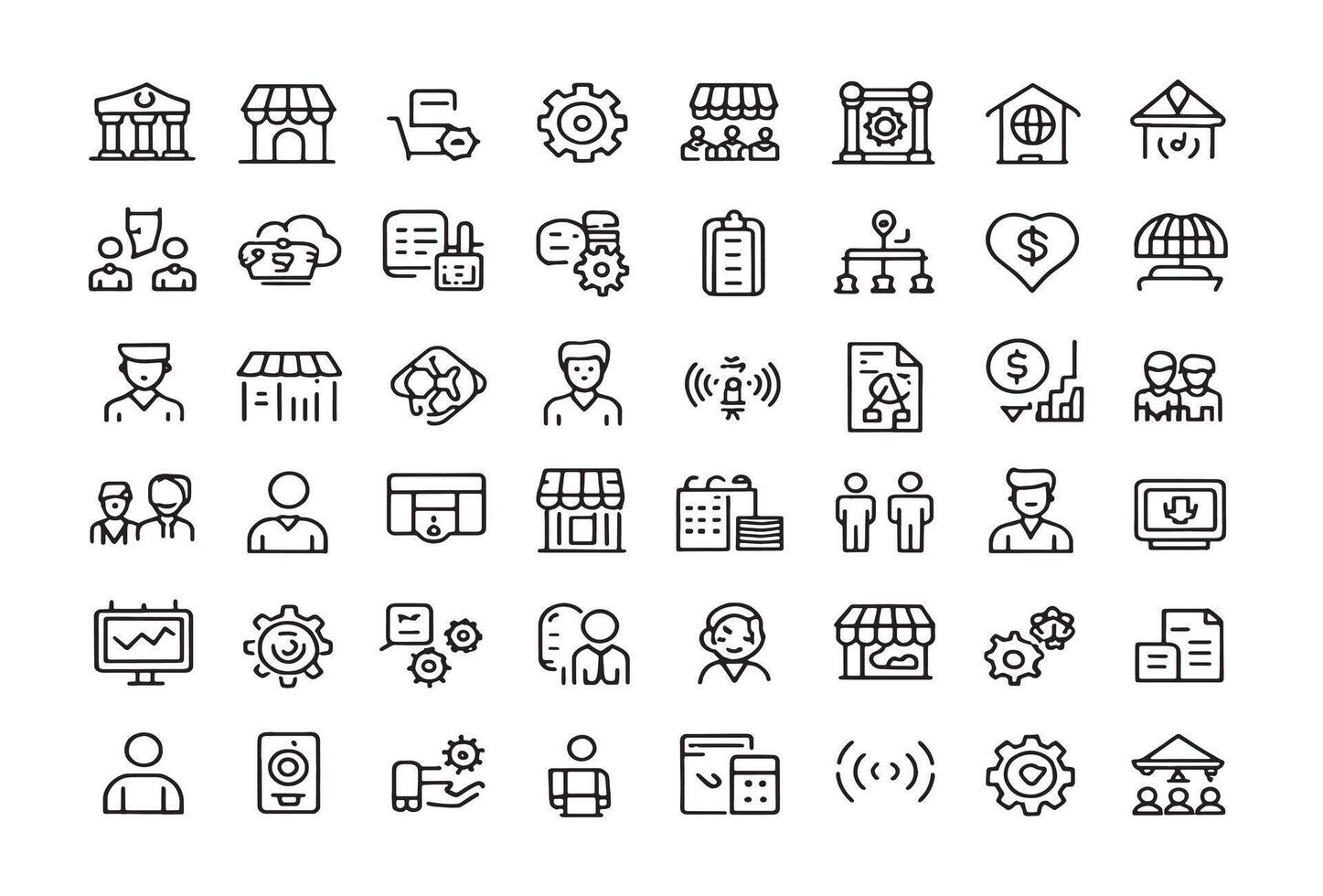 Vendor management icon optimizing business relationships vector