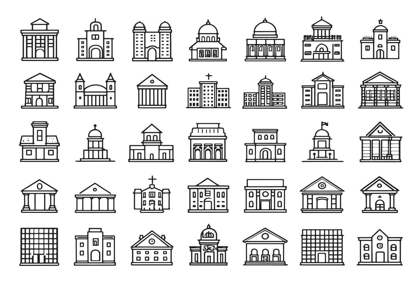 University Building Icon Shaping Modern Education vector