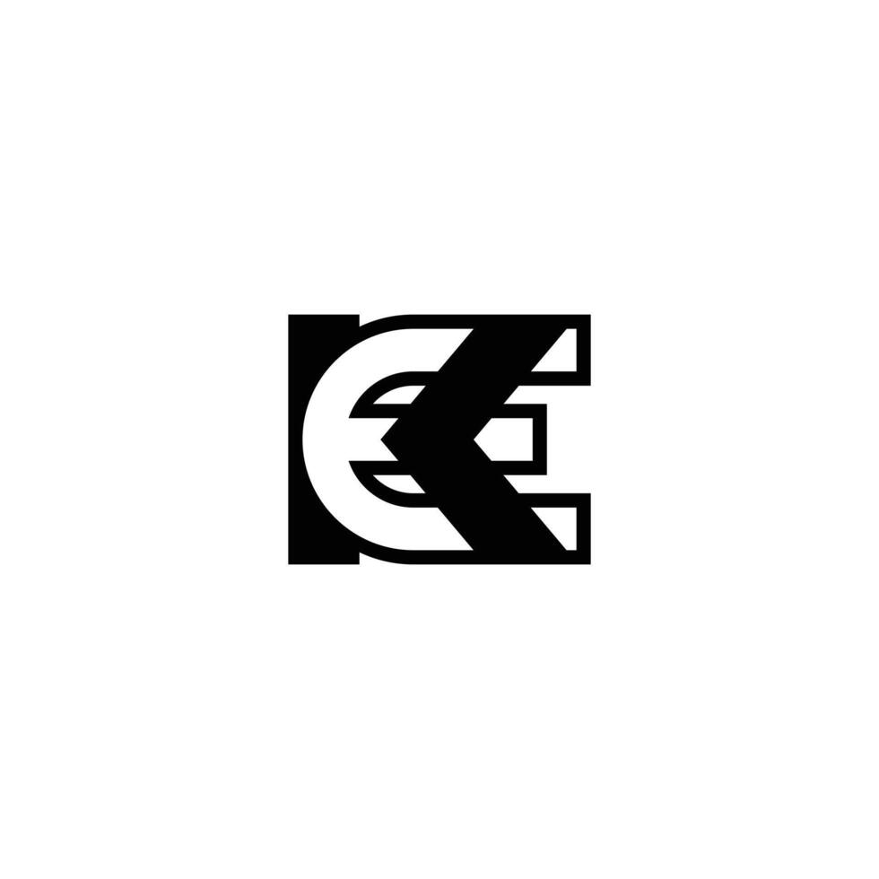 KE initial monogram logo for shape triangle creative design vector