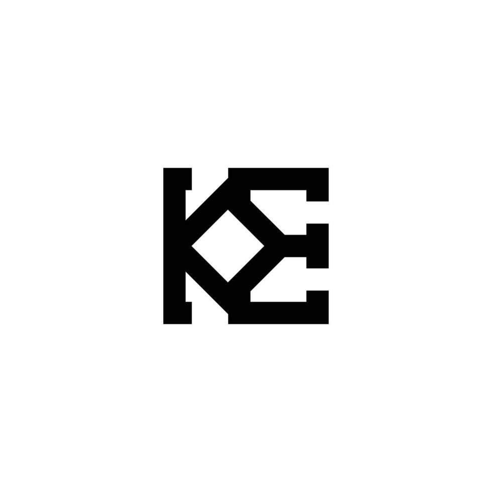 KE Letter Logo Design Template vector