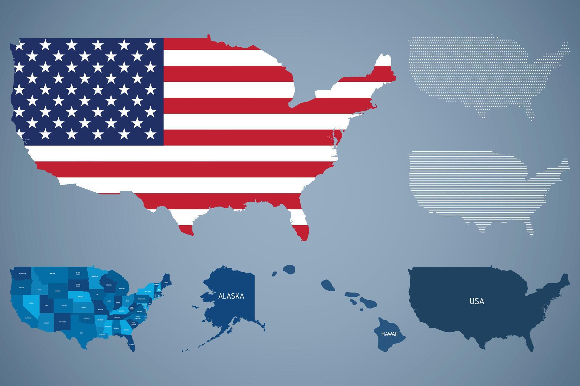 United States Map Illustration Colorful Infographic Template 53173814 United States Map Illustration Colorful Infographic Template Free Vector