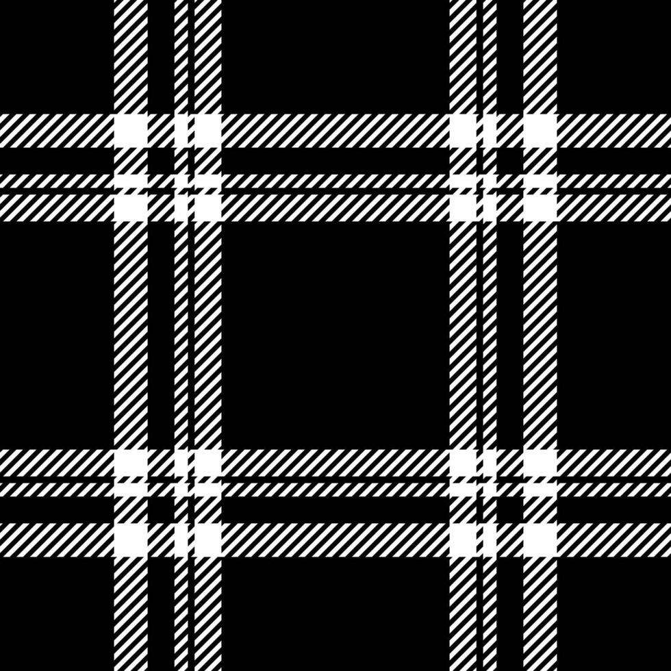 Rest seamless fabric pattern, birthday card plaid textile background. Stitched tartan check texture in black and white colors. vector