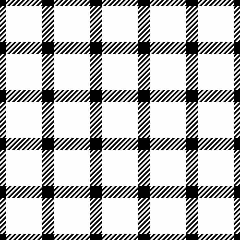 Winter pattern check, thread texture seamless tartan. Decor textile fabric plaid background in black and white colors. vector