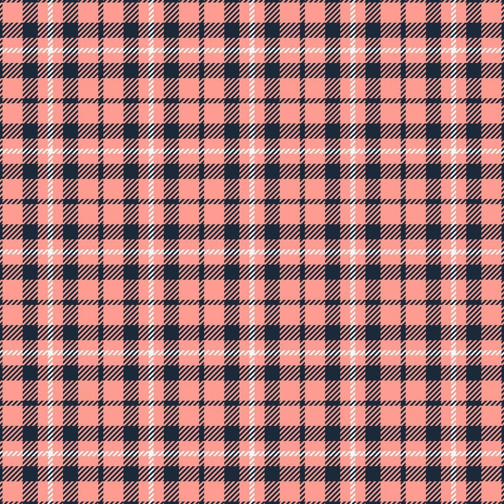 Famous tartan check textile, simple seamless pattern. Micro plaid texture fabric background in red and dark colors. vector