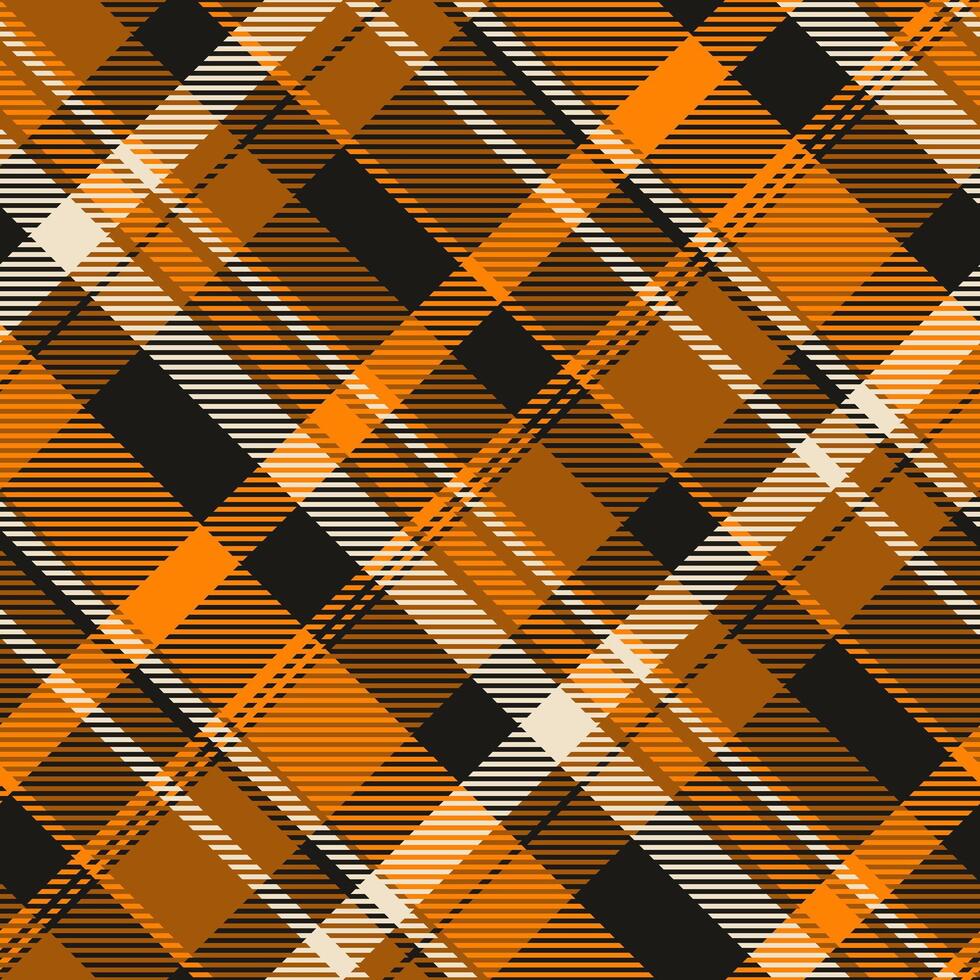 Dog tooth textile background check, floor fabric tartan. Wear texture plaid pattern seamless in black and orange colors. vector