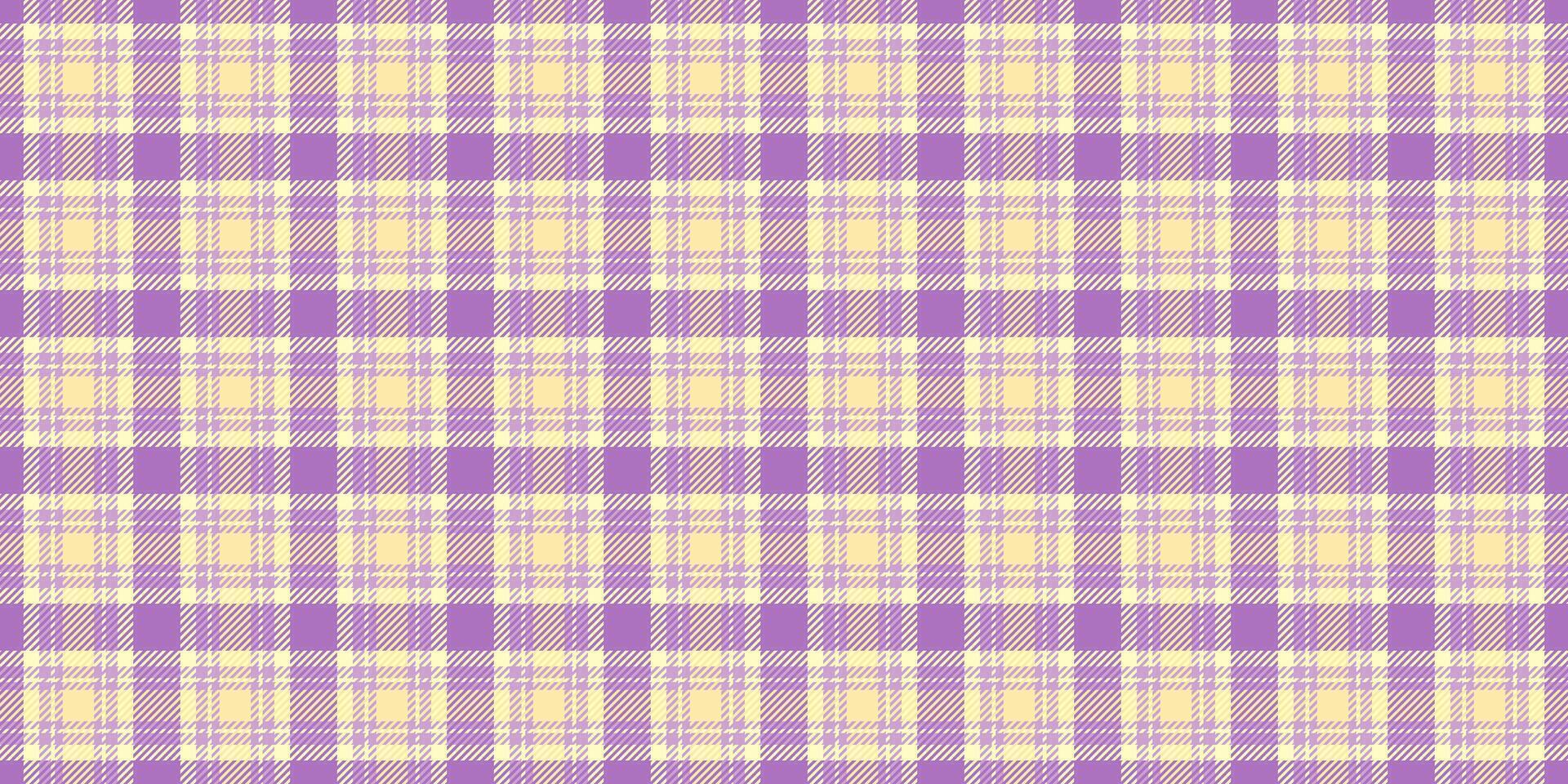Cute tartan seamless plaid, cozy check texture background. Tile pattern textile fabric in light and purple colors. vector