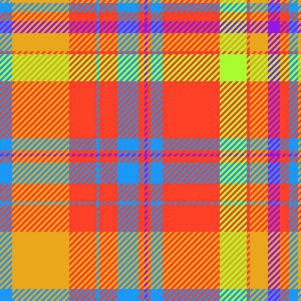 Nice tartan seamless pattern, british textile fabric check. Realistic background plaid texture in red and amber colors. vector
