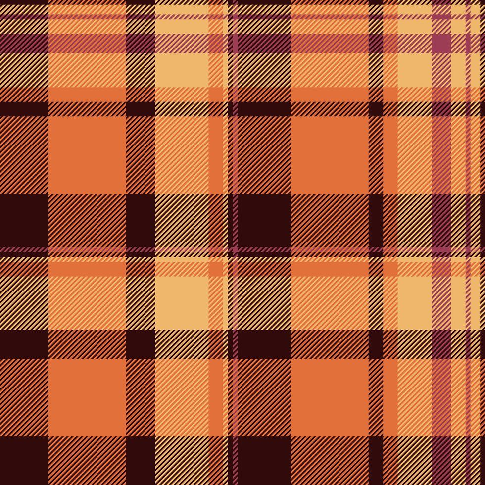 Variety seamless texture, 2024 background pattern plaid. Pillow check textile tartan fabric in orange and dark colors. vector