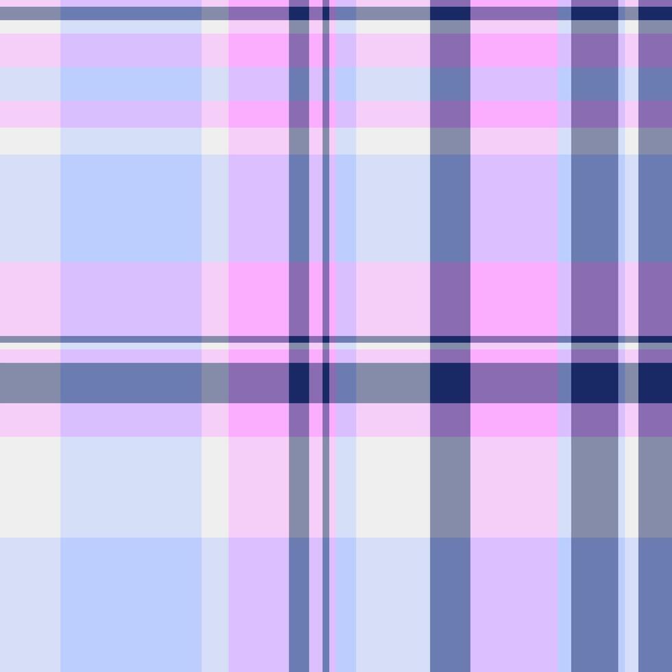 Linear pattern background check, soft seamless tartan plaid. British fabric textile texture in light and blue colors. vector