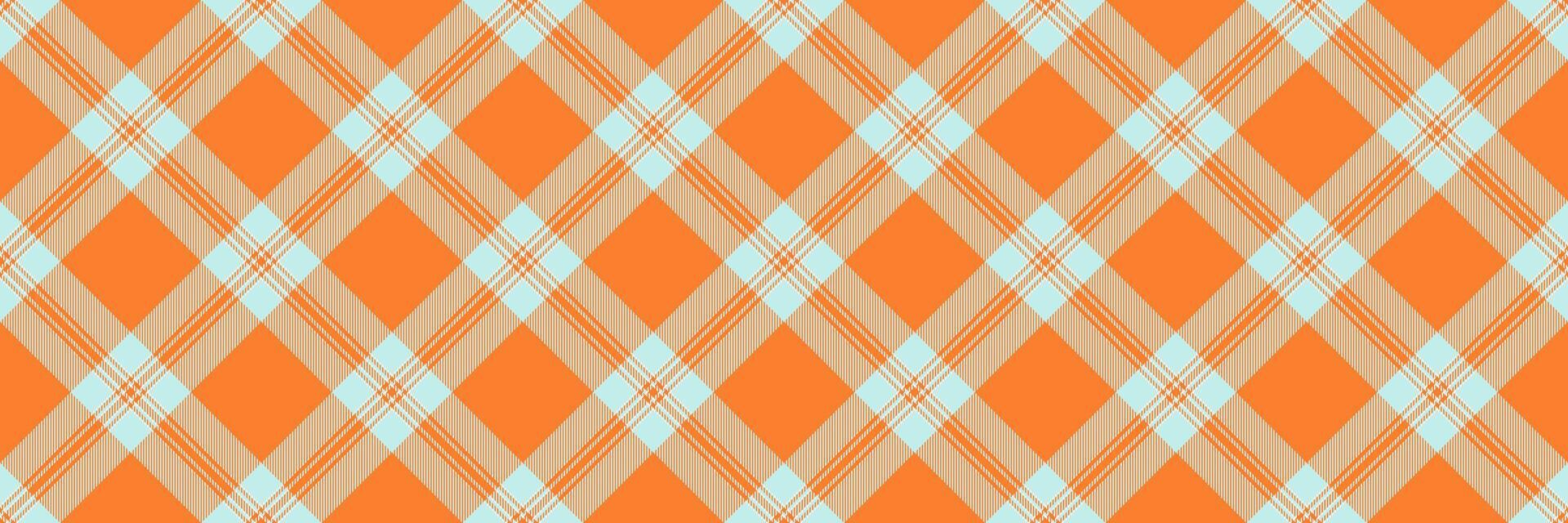 Floor textile seamless texture, blank check fabric . Abstract plaid pattern tartan background in orange and light colors. vector
